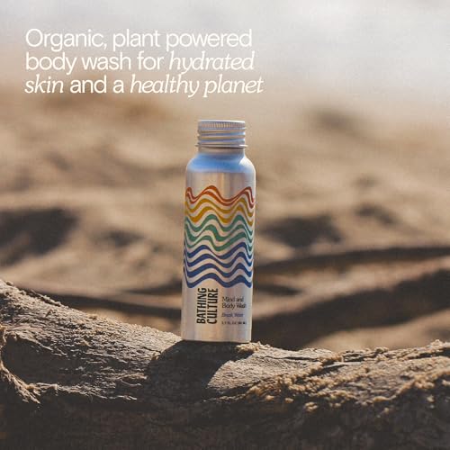 Bathing Culture, Organic Mind + Body Wash, Natural, Biodegradable, Sustainable, Vegan Personal Care, All Natural Organic Body Wash for Women and Men, 2.7 fl oz, Break Water Scent