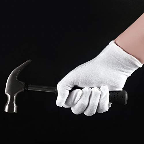 White Cotton Moisturizing Gloves for Dry Hands & Eczema - 3 Pairs