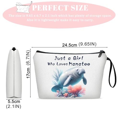 Cute Manatees Makeup Bag - Premium Travel Cosmetic Organizer