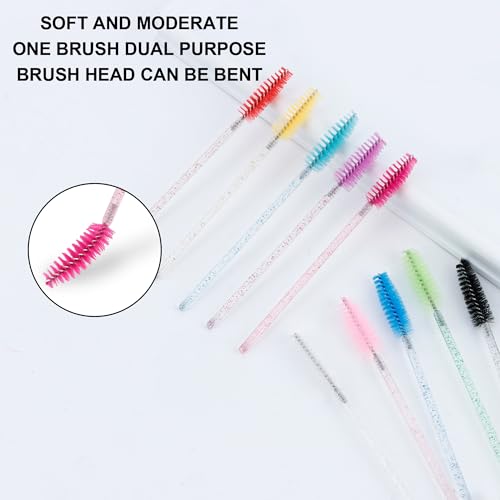 COCIDE 500Pcs Disposable Eyelash Brushes & Mascara Wands