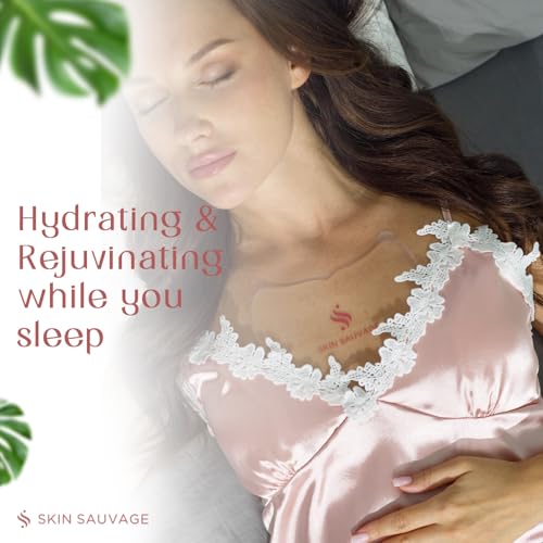 Chest and Neck Wrinkle Pads - Anti-Aging Skin Tightening Firming & Moisturizing Fine Lines Prevention - Skin-Safe Silicone Skincare Pads - Reusable Overnight Smoother for Neck & Cleavage Decolletage -