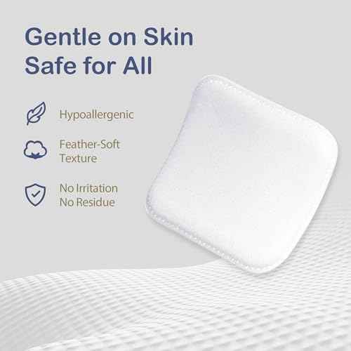 Ourmed Life Large Cotton Pads for Makeup Removal, Soft & Lint-Free Face Pads with Pressed Seam Design, Durable Makeup Remover Pads for Facial Cleansing on All Skin Types, 3x3 Inch, 120 Count