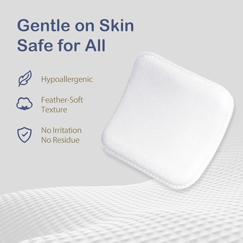 Ourmed Life Large Cotton Pads - Soft, Lint-Free 3x3 Makeup Remover Squares