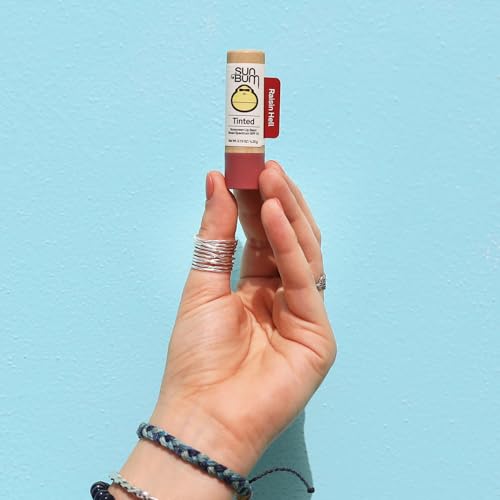 Sun Bum Tinted Lip Balm Raisin Hell | SPF 15 | UVA/UVB Broad Spectrum Protection | Sensitive Skin Safe | Hypoallergenic, Paraben Free | Ozybenzone Free | 0.15 Oz