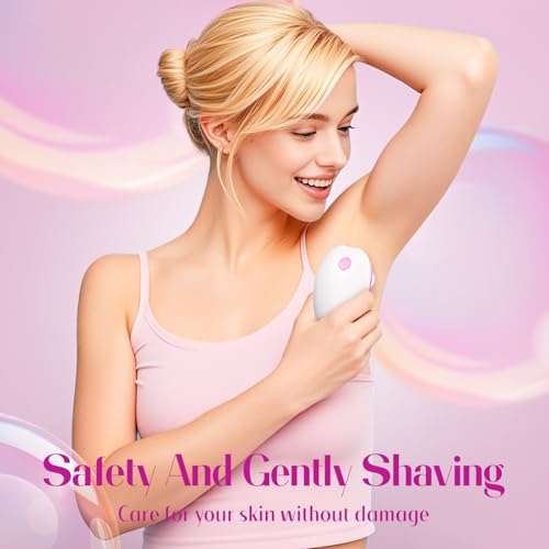 Electric Razors for Women, Anti-Slip Electric Rotary Shaver for Women Legs, Rechargeable Waterproof Body Shaver, Ideal Travel Lady Trimmer Hair Remover for Underarms Armpits &Bikini Area, Pink