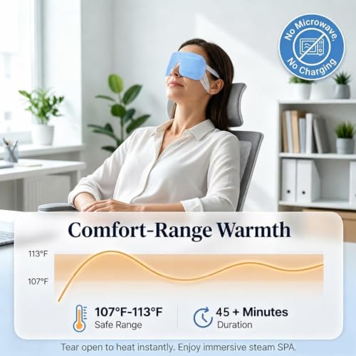 30 Pack Self-Heating Steam Eye Masks for Dry Eyes