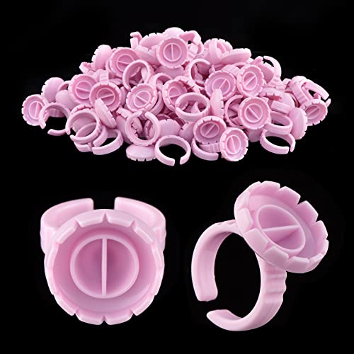 Lash Extension Glue Ring 200PC Eyelash Holder Fan Maker