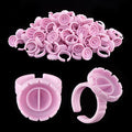Lash Extension Glue Ring 200PC Eyelash Holder Fan Maker