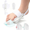 White Bunion Corrector for Women & Men - Adjustable Gel Toe Splint for Day & Night Relief