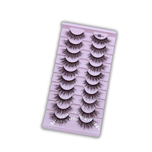 10 Pairs Faux Mink D Curl Fluffy Eyelashes – Reusable