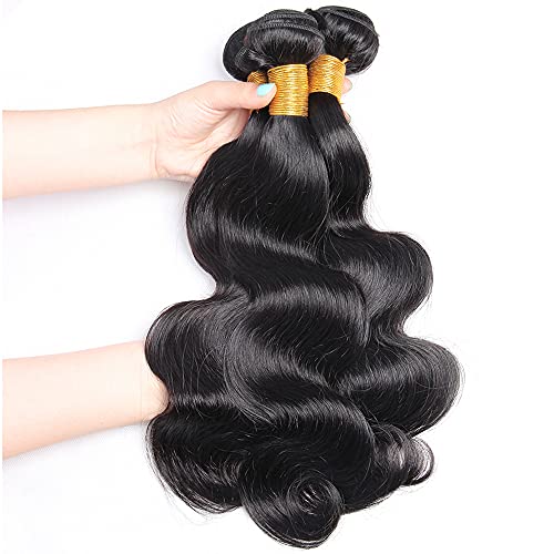 Body Wave Human Hair Bundles - Unprocessed Virgin Hair, 3 Pack
