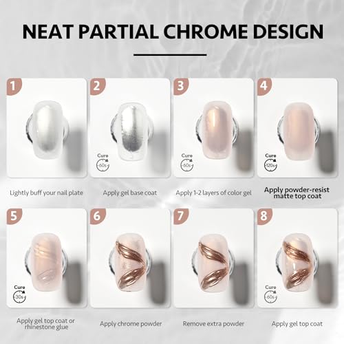 GAOY Matte Gel Top Coat 16ml - Powder-Resist Chrome Proof Velvet Finish