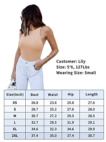 Womens Sexy Sleeveless High Neck Racer Back Halter Thong Bodysuits Leotard Tank Tops Grey Green X-Small