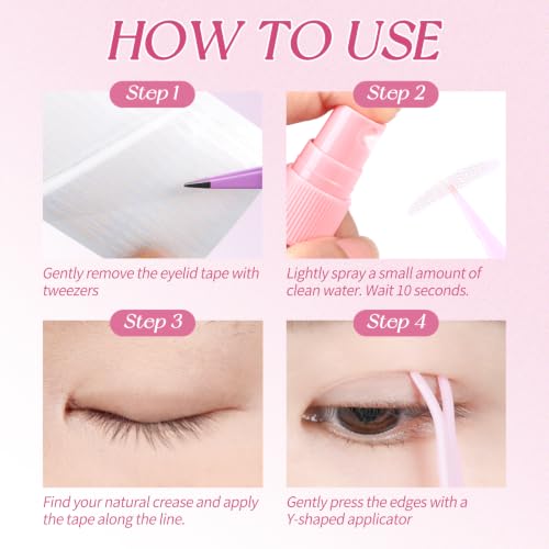 Invisible Eyelid Tape for Hooded Eyes - 96 Ultra-Thin Lifter Strips