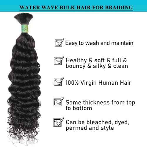 Human Braiding Hair 22inch Human Hair for Boho Knotless Braids No Weft Human Braiding Hair Extensions for Box Boho Braids 100g With 2 Bundles