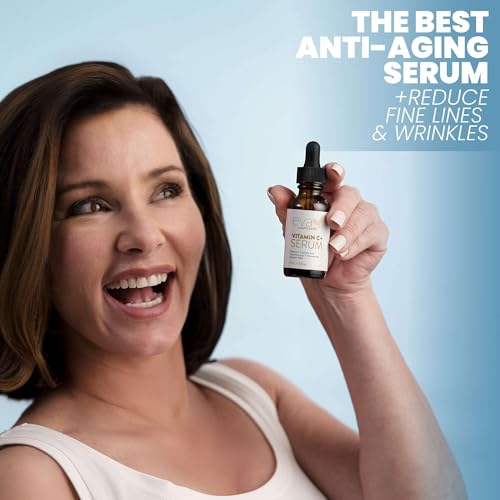 Eva Naturals Vitamin C Serum for Face ? Anti Aging Dark Spot Remover with Retinol, Hyaluronic Acid, Niacinamide & Salicylic Acid ? Face Serum for Women for Clear, Smooth, Radiant Skin