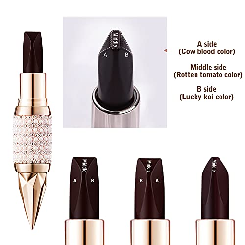 3-in-1 Velvet Matte Lipstick - Red Shades, Long Lasting
