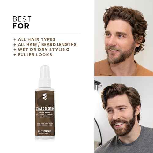 Billy Jealousy Sea Salt Spray, Texturizing and Volumizing Hair Spray for All Hair Types and Beard Lengths
