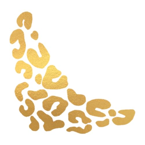 Metallic Gold Cheetah Print Under Eye Temporary Tattoos 20pk