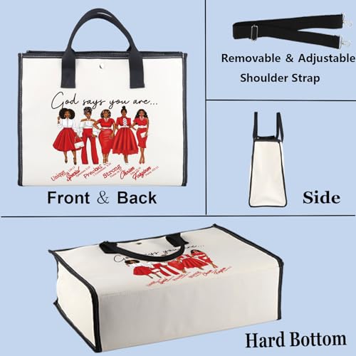 WZMPA Sorority Cosmetic Make up Bag Greek Sorority Gift God Says You Are Sorority Makeup Zipper Pouch Bag Sorority Paraphernalia (God Says Red-TB)