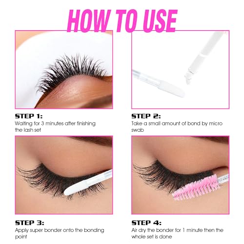 TDANCE Lash Bonder for Eyelash Extensions, Glue Accelerator, Increase Eyelash Retention Time, Water Oil Proof, Lash Extension Bonder (15ml, Lash Bonder)