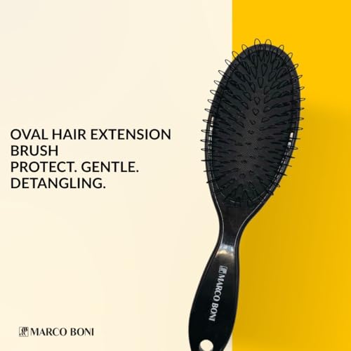 Marco Boni Professional Hair Extension Detangling Brush - Onyx Black