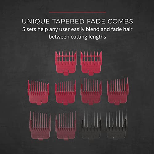 Remington¢ç Easy Fade Haircut Kit, Hair Clippers for Men, Tapered and Standard Fixed Combs, Travel Case Included, Black