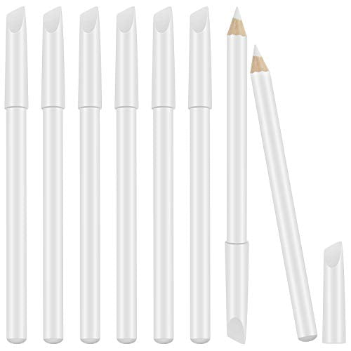 2-in-1 French White Nail Whitening Pencils with Cuticle Pusher - 8 Pack