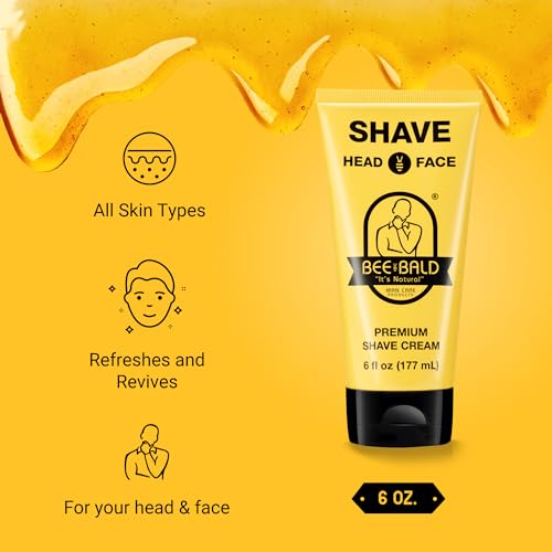 Bee Bald 2-Pack with SHAVE Premium Shaving Cream and HEAL Post-Shave Healing Balm