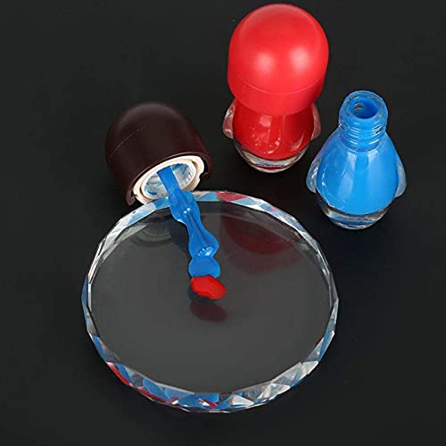 Glass Nail Art Palette Set - 2 PCS Mixing Plate for Polish & Cosmetics