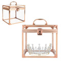 Crown Box 7.9 x 6.7 x 7.5inch, Clear Makeup Case,Cosmetic Organizer, Large Capacity Transparent Acrylic Artists Display Case for Vanity,Bathroom Counter or Dresser