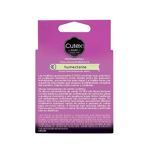 Cutex Care Swipe & Go Nail Polish Remover Pads - Acetone Formula, 10 Count