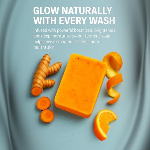Kojic Acid Dark Spot Remover Soap Bars with Vitamin C, Retinol, Collagen, Turmeric - Original Japanese Complex Infused with Hyaluronic Acid, Vitamin E, Shea Butter, Castile Olive Oil (2 Pack)