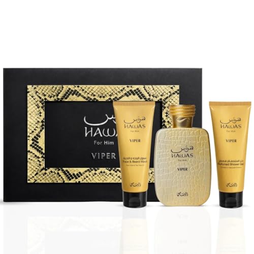 RASASI Hawas Viper 3-Piece Perfume Gift Set - Men’s Fragrance & Grooming