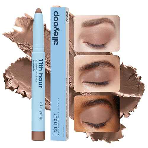 ALLEYOOP 11th Hour Waterproof Cream Eyeshadow Stick ? Long-Lasting Eye Shadow Pencil & Eyeliner, Cream to Powder Stick & Highlighter ? Smudge-Proof Eyeshadow Matte, Taupe Dollar Matte