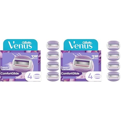 Gillette Venus ComfortGlide Freesia Women's Razor Refills,Refills,(Pack of 8)
