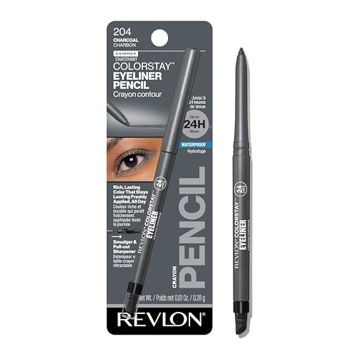 Revlon ColorStay Waterproof Eyeliner Pencil Charcoal 0.01 oz - Longwear, Smudge-Proof Makeup