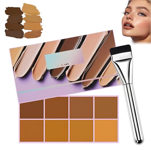 Soft Matte Cream Concealer Palette - 8 Shades for Dark Circles & Blemishes