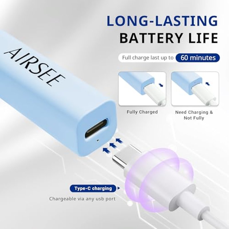 AIRSEE Mini UV Nail Lamp Rechargeable with Stand