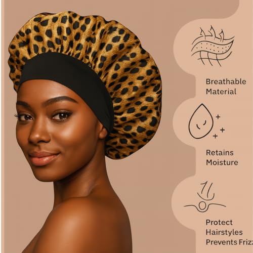 Satin Bonnet Sleep Cap for Curly Hair & Braids