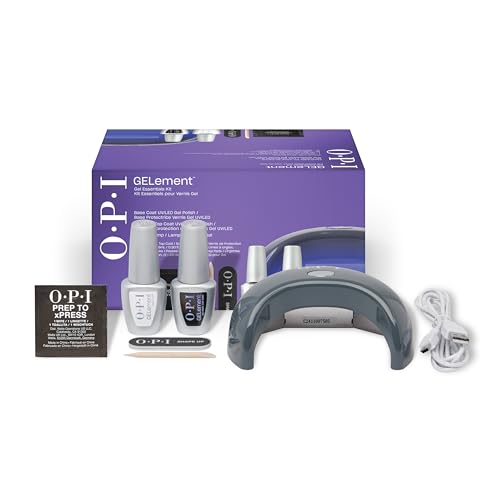 OPI GELement LED Gel Nail Polish Starter Kit with Curing Lamp & Supplies