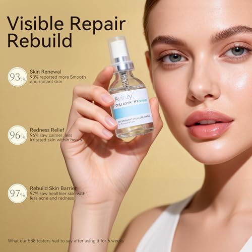 Recombinant Collagen Face Serum - Barrier Repair Serum with Panthenol Centella Licorice Complex for Hydrating Soothing Strengthening for Women & Men for Sensitive Redness-Prone Skin V2
