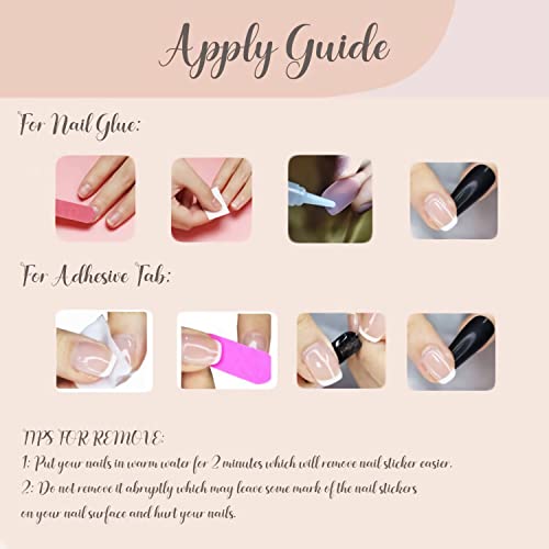 BABALAL Square Press on Nails Long Fake Nails Black Glue on Nails Sliver Glitter French Tip Acrylic Nails Squoval Stick on False Nails 24Pcs Manicure Shiny Nails for Women and Girls