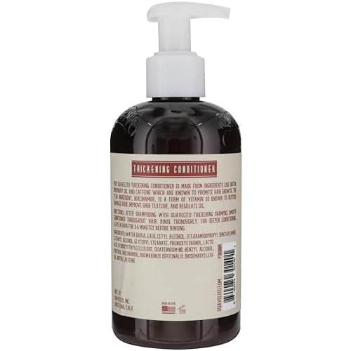 Suavecito Hair Thickening Conditioner With Niacinamide For Thinning Hair - Biotin Conditioner With Caffeine - Repairs Damaged Hair & Fights Hair Loss