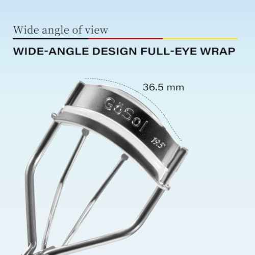 Eyelash Curler w/3 Replacement Pads (Soft/Medium/Firm) - Professional Lash Curler for Natural, Fake, Curly or Straight Lashes, Includes Protective Cover