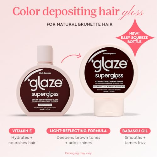 Glaze Supergloss Hydrating Semi-Permanent Hair Color – Sleek Espresso