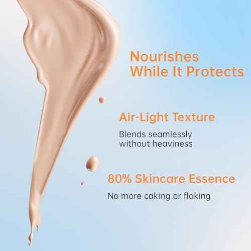 Tinted Sunscreen for Face SPF 50, Tinted Moisturizer with SPF, Sweat Resistant Oil Free with No White Cast, Broad Spectrum UVA/UVB, 1.7oz