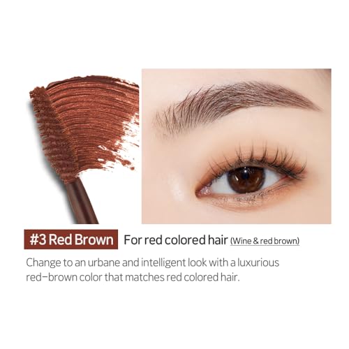 ETUDE Color My Brows Brow Mascara - 3D Natural Tint, Red Brown