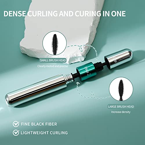 2-Pack Waterproof Mascara with 4D Silk Fiber – Lengthening & Thickening