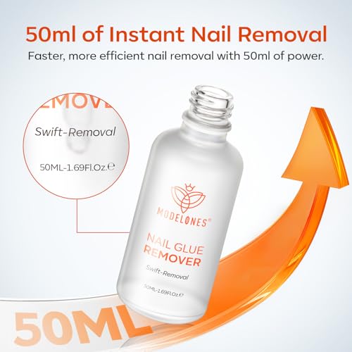 Modelones 50ml Fast-Acting Nail Glue Remover for Press On Nails & Acrylics